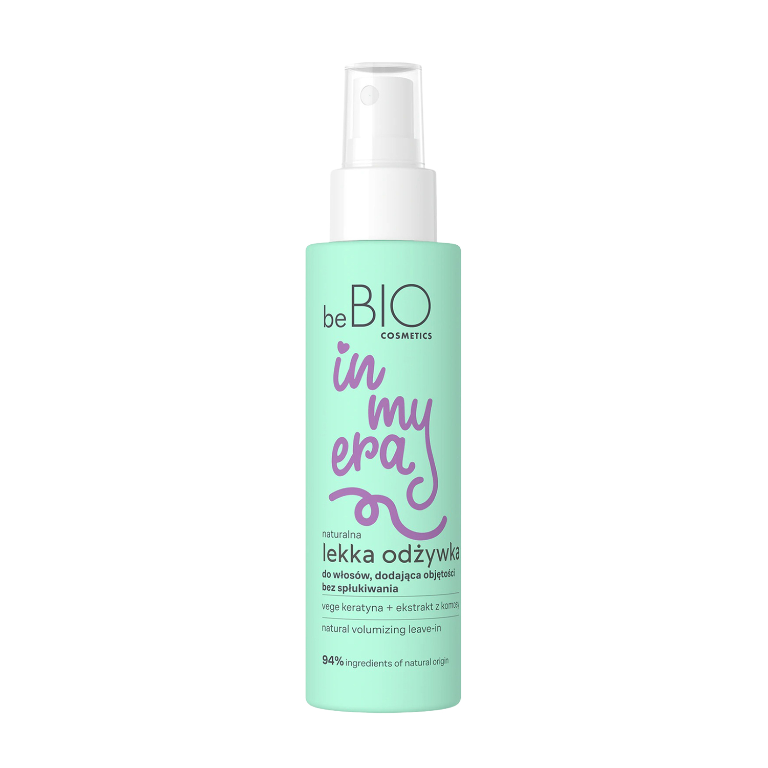 Незмивний кондиціонер beBIO In My Era Natural Volumizing Leave-In Hair Conditioner для об'єму волосся, 150 мл
